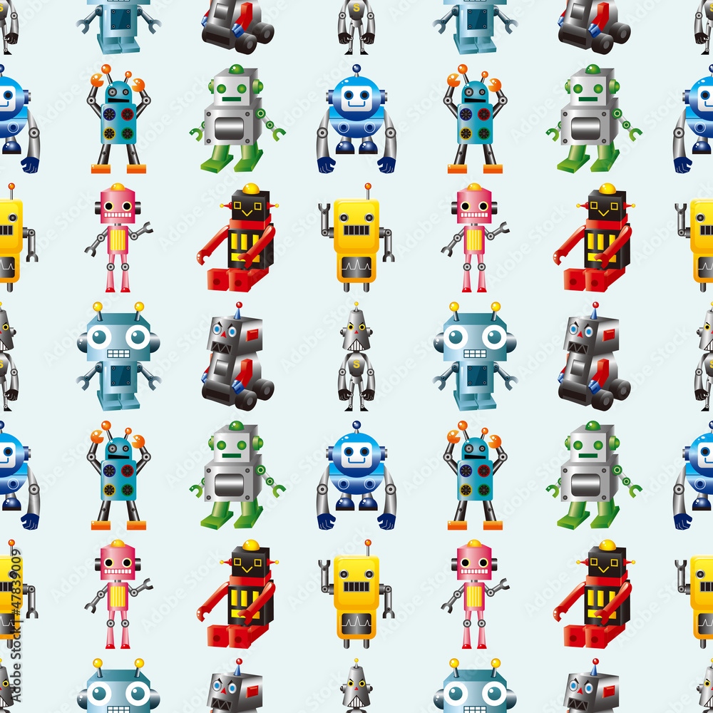 seamless Robot pattern seamless Robot pattern