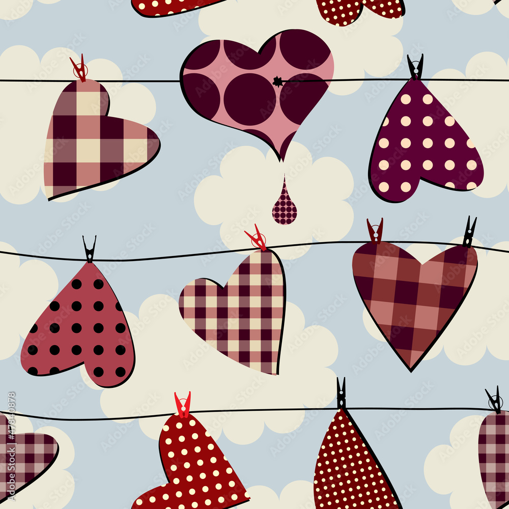 Fototapeta premium hearts pattern