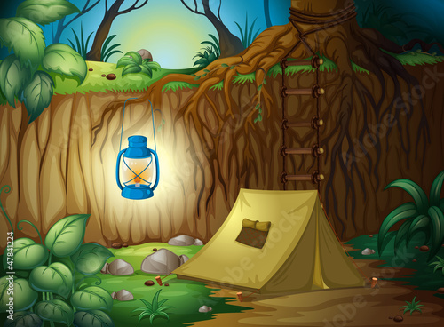Camping in the jungle
