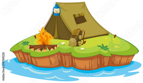 Camping on an island
