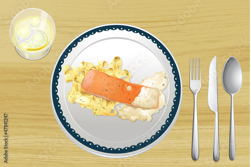Salmon and pasta