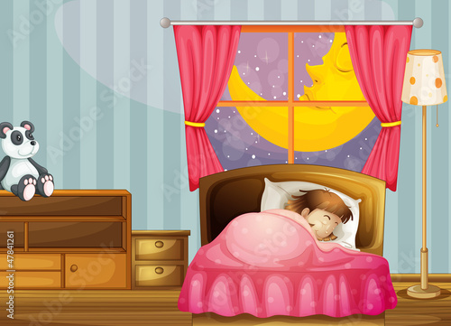 A sleeping girl