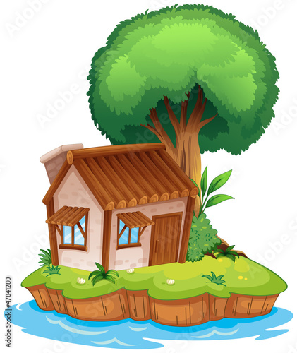 A house on an island