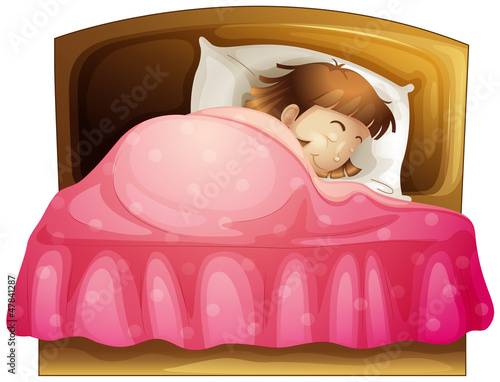 A sleeping girl
