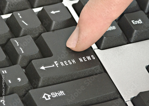 Bild auf Leinwand Hot key for fresh news