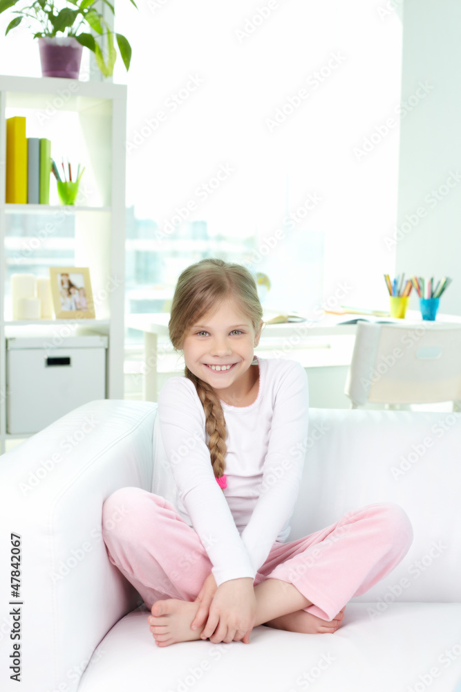 Girl on sofa