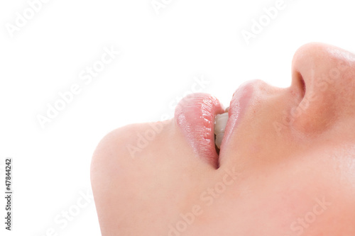 Female lips closeup