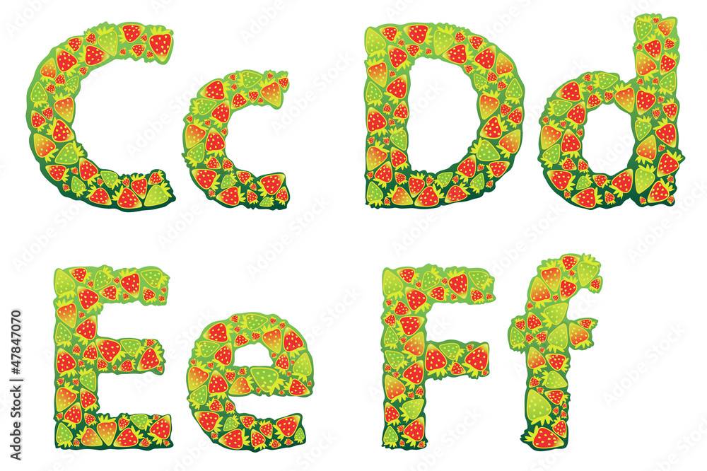 strawberry letters strawberry letters