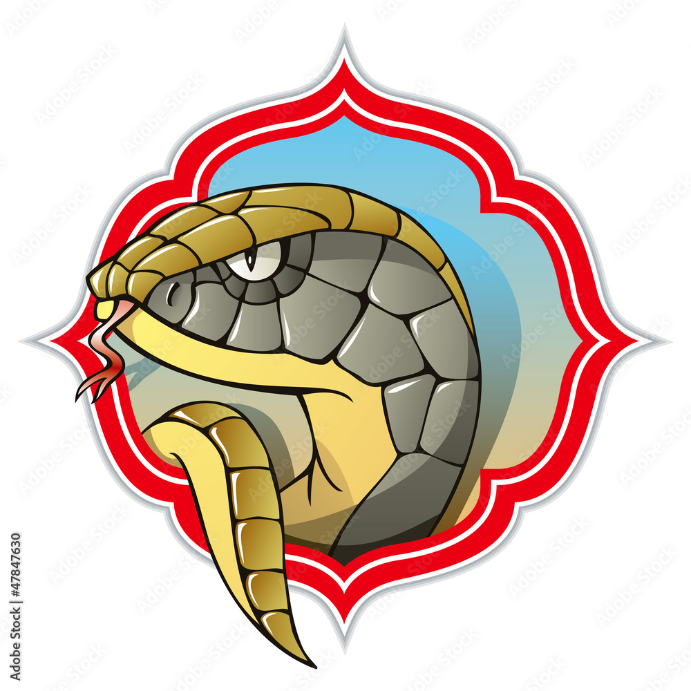 Snake, one of the twelve animals, vector illustration Snake, one of the twelve animals, vector illustration