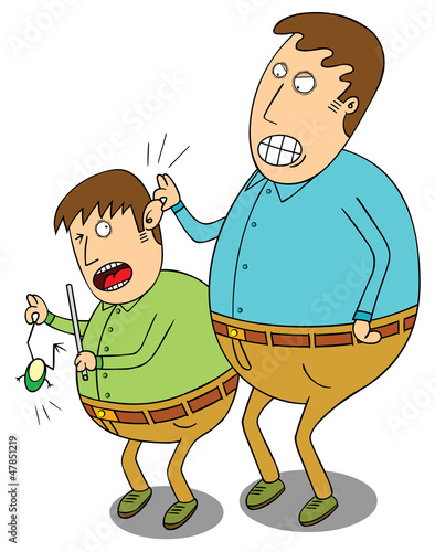 punishment for naughty boy