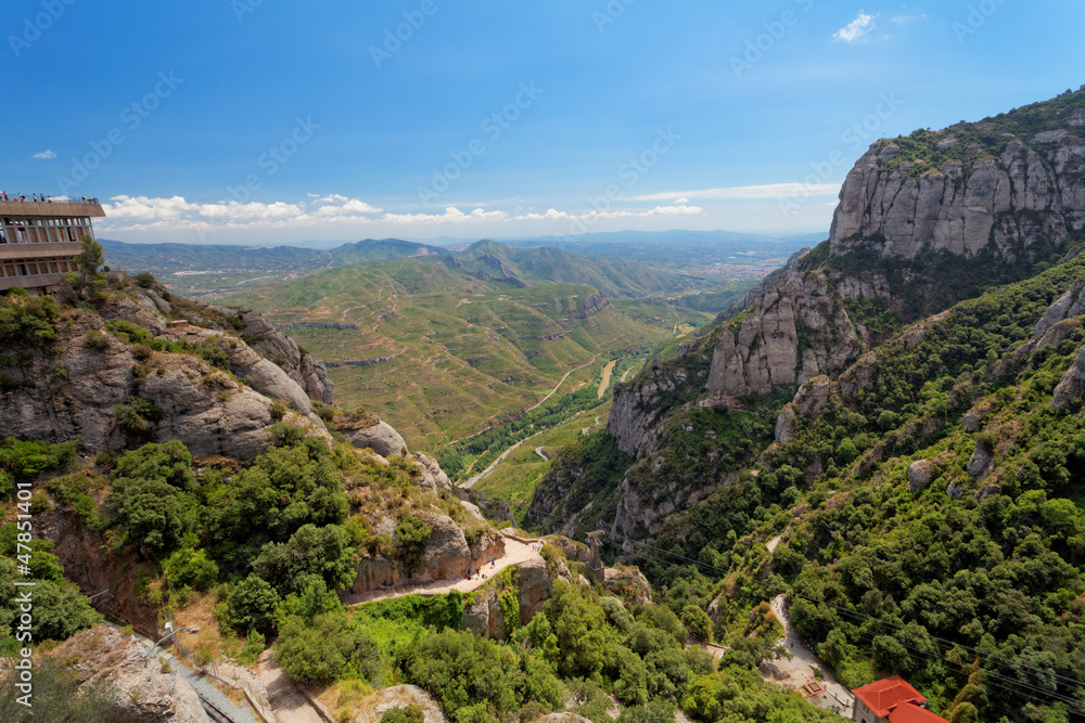 Landscape at Montserrat, Catalonia, Spain.