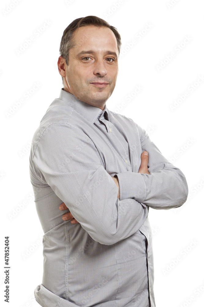portrait of adult man, isolated on white background portrait of adult man, isolated on white background