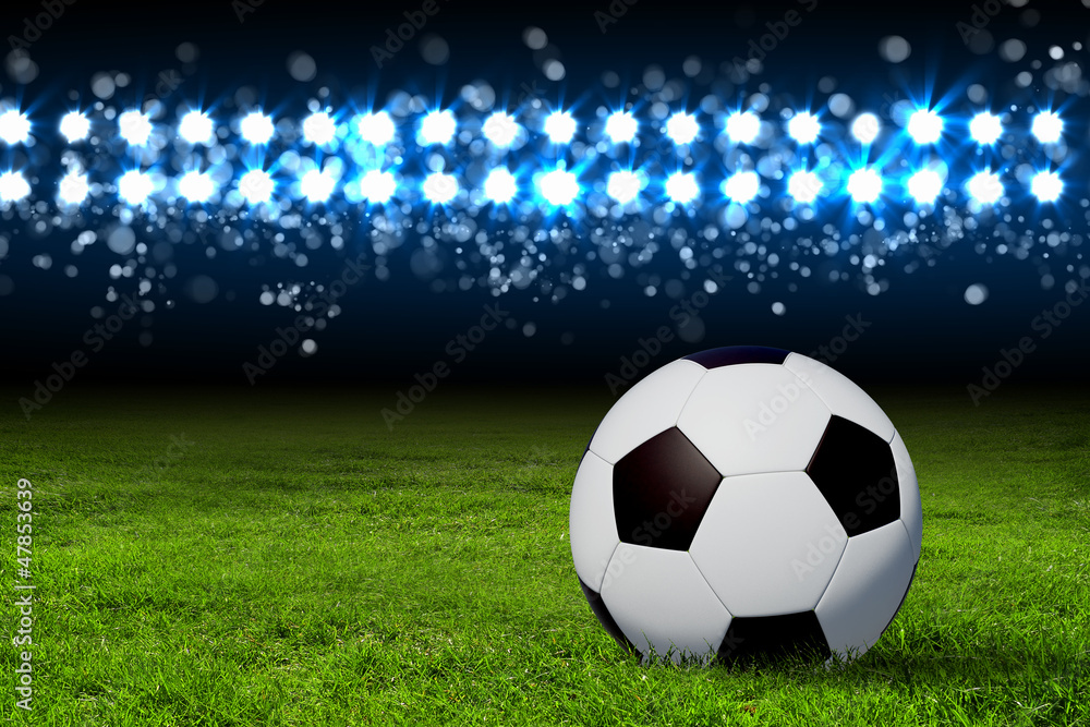 Naklejka premium black and white soccer ball