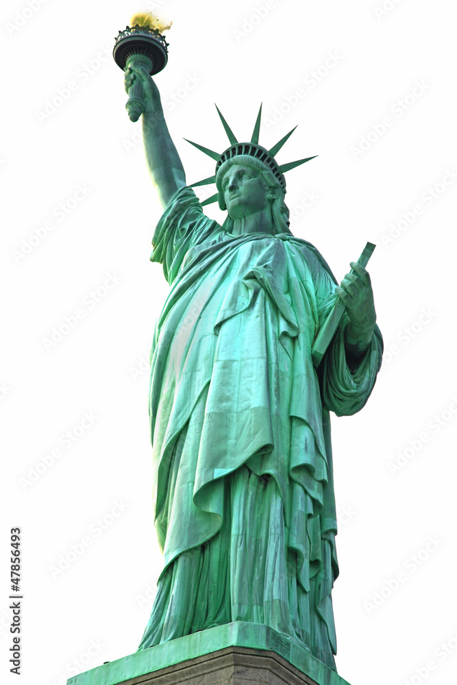 Fototapeta premium NY Statue of Liberty isolated on white