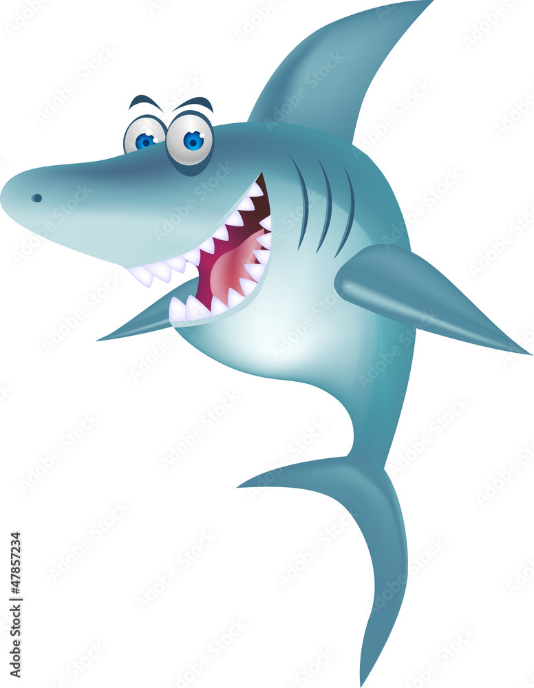 Fototapeta premium Funny shark cartoon