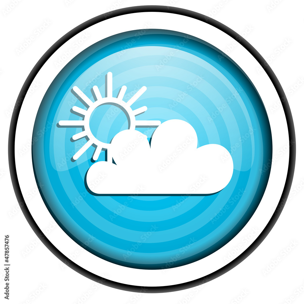 weather forecast blue glossy icon isolated on white background weather forecast blue glossy icon isolated on white background