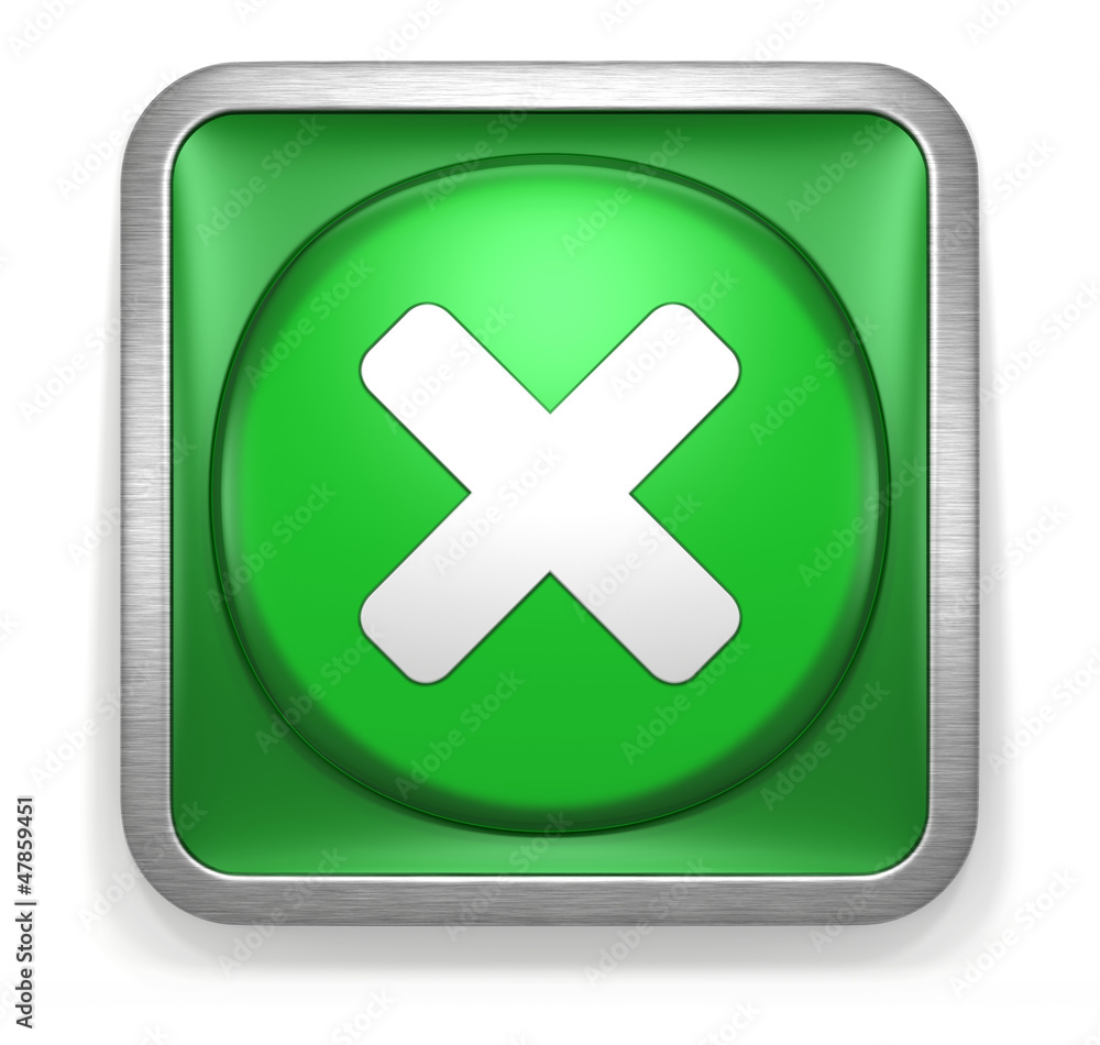 Obraz premium Close_Green_Button