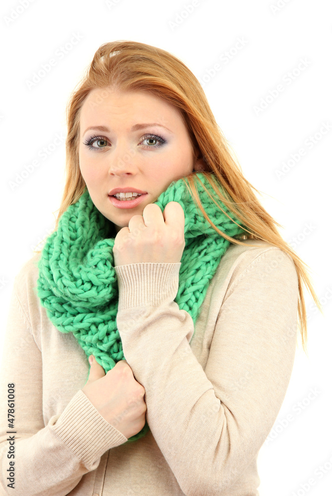 Young beautiful woman wearing winter clothing Young beautiful woman wearing winter clothing