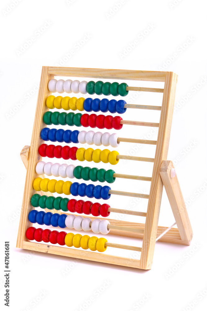 Abacus toy for child isolated on white background Abacus toy for child isolated on white background