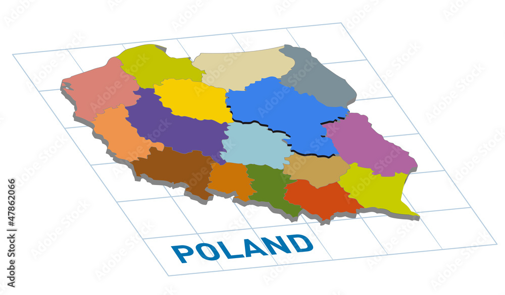 Fototapeta premium Poland education map