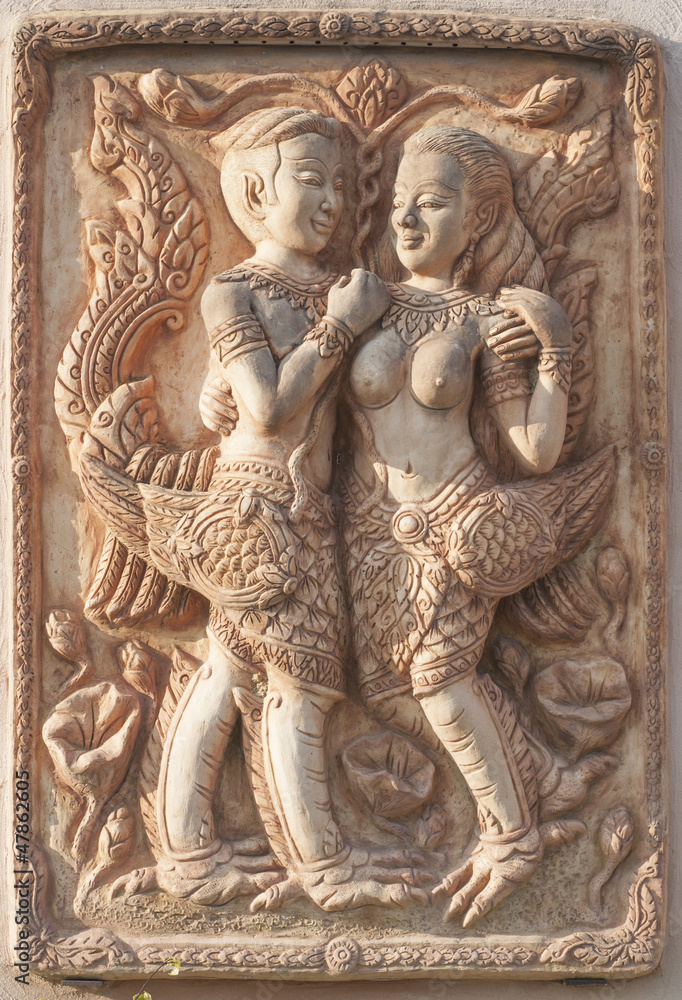 bas-relief decorated