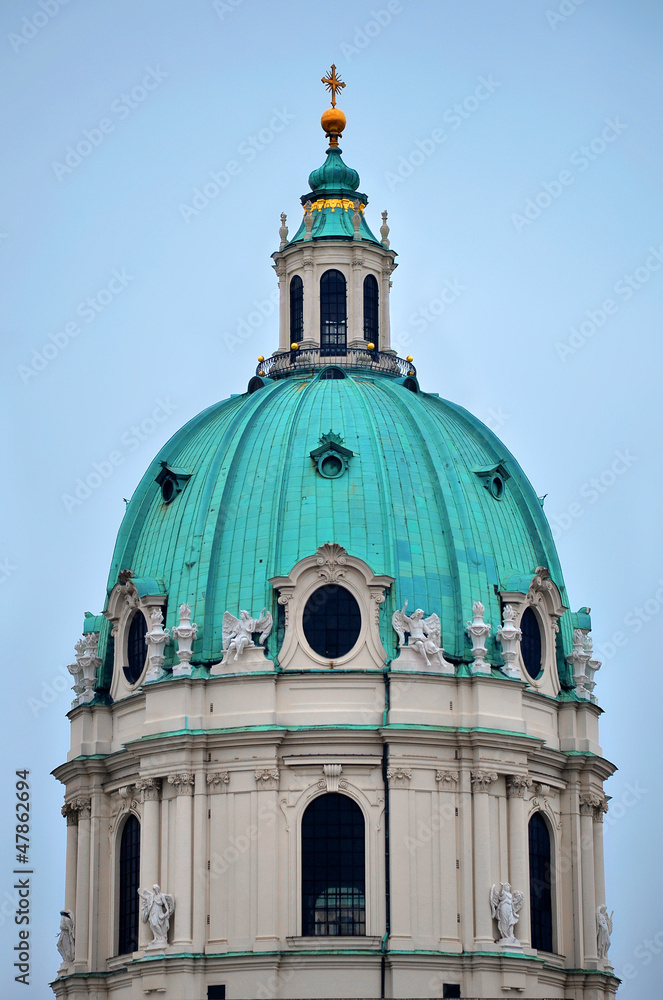 Karlskirche (German for St. Charles's Church) in Vienna, Austria
