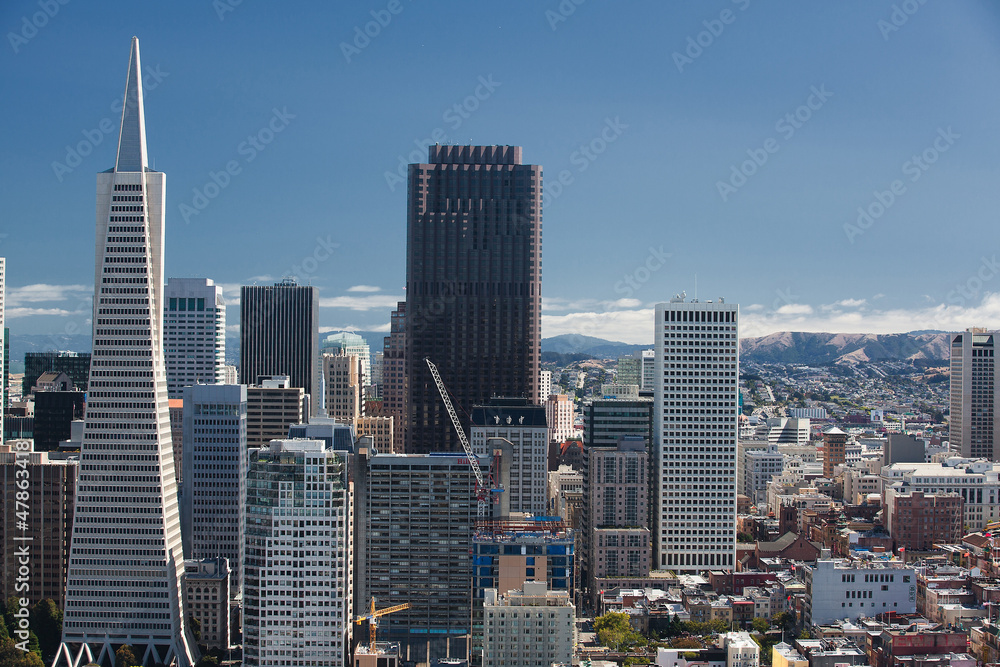 Obraz premium San Francisco, Skyline, Financial District