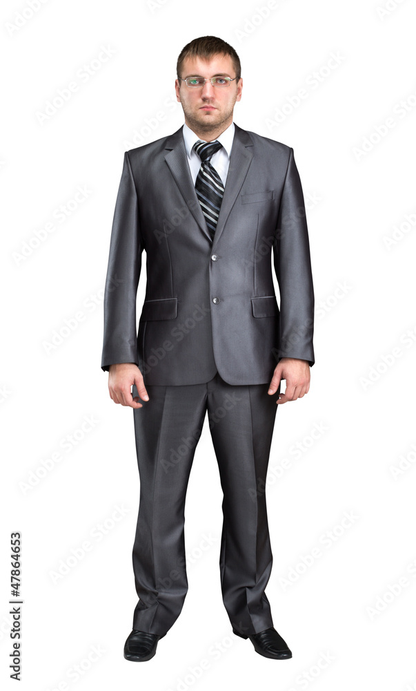 Standing serious businessman Standing serious businessman