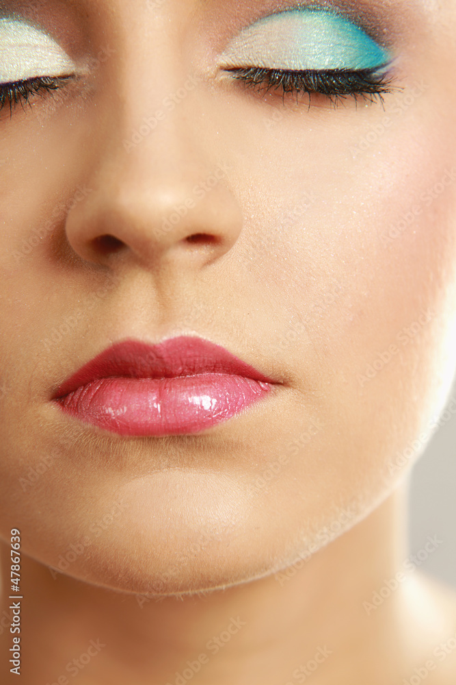 Woman eye with exotic style makeup Woman eye with exotic style makeup