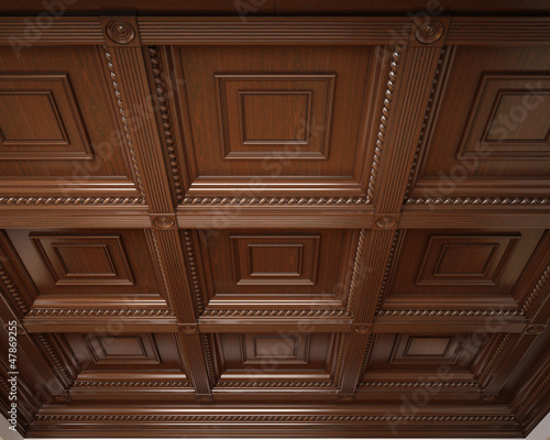 Foto Classical wooden coffered ceiling