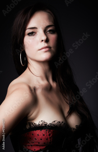 Red Lingerie Woman