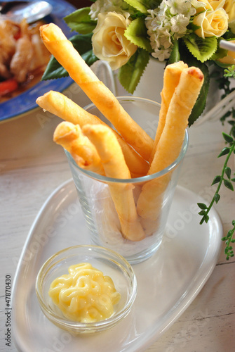 Delicious mix spring rolls with sweet chilly dip Cheese