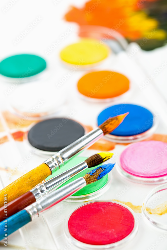 Paints and brushes Paints and brushes
