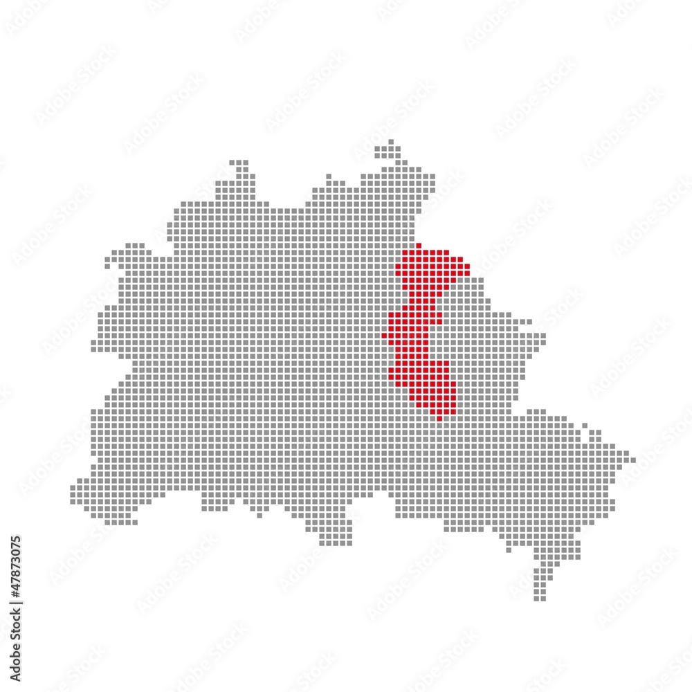 Lichtenberg - Serie: Pixelkarte Berliner Stadtteile
