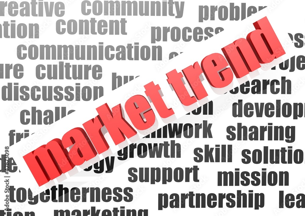 business word of market trend