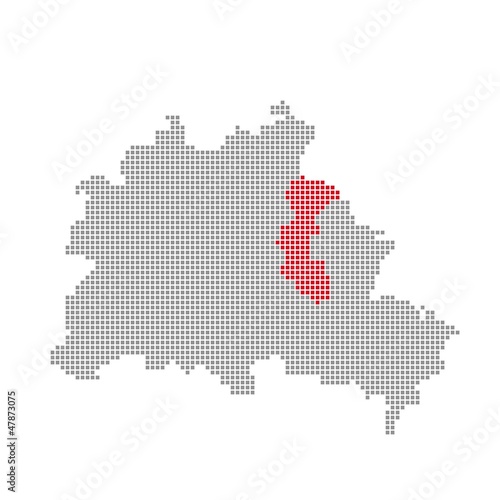 Lichtenberg - Serie: Pixelkarte Berliner Stadtteile