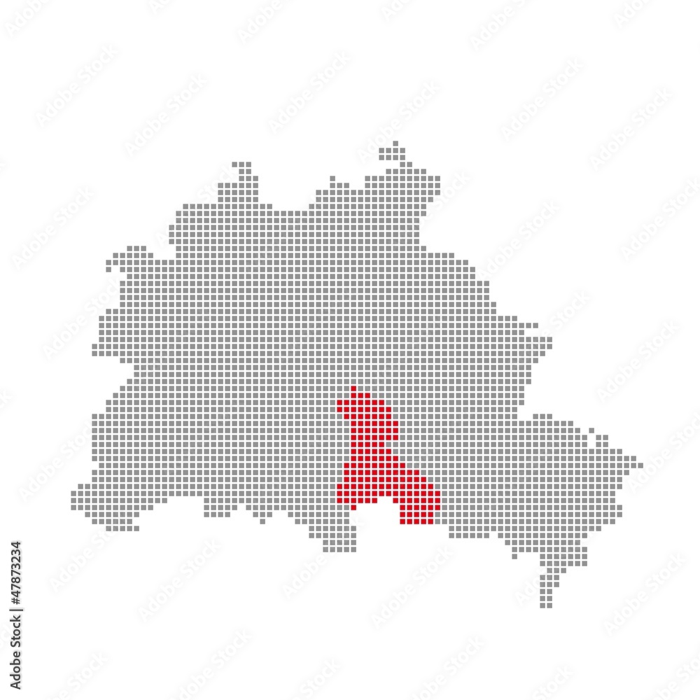 Neukölln - Serie: Pixelkarte Berliner Stadtteile