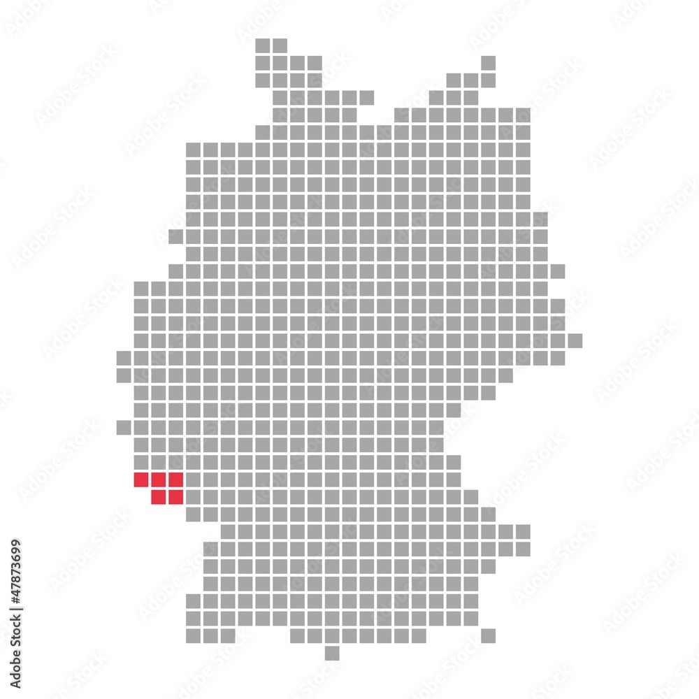 Saarland - Serie: Pixelkarte Bundesländer