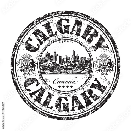 Calgary grunge rubber stamp