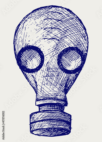 Gas mask. Doodle style