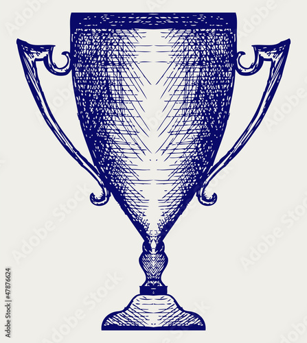 Award trophies. Doodle style