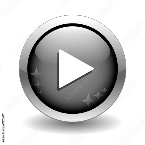 "PLAY" Web Button (video watch media player listen live music)