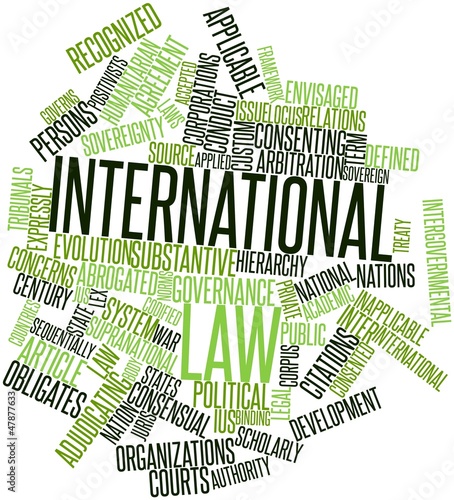 Word cloud for International law
