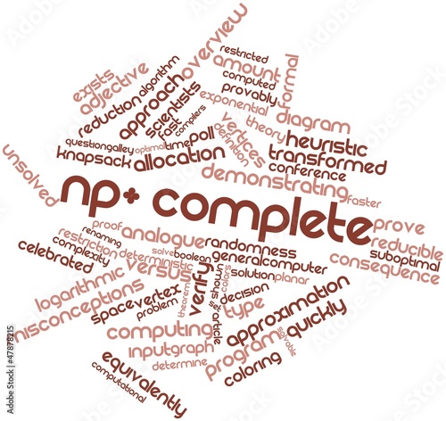 Word cloud for NP-complete photo
