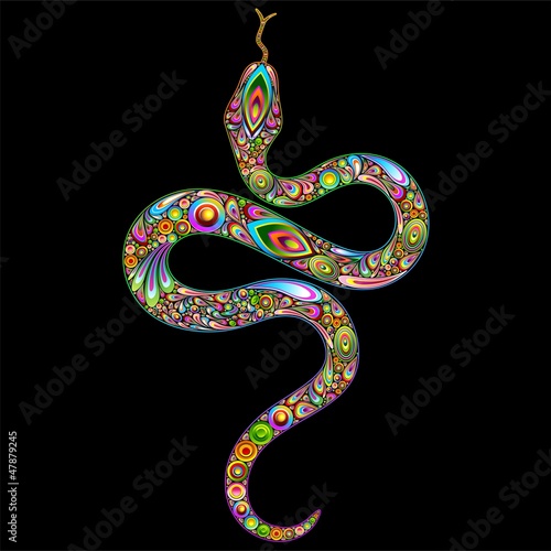 Snake Psychedelic Art Design-Serpente Simbolo Psichedelico