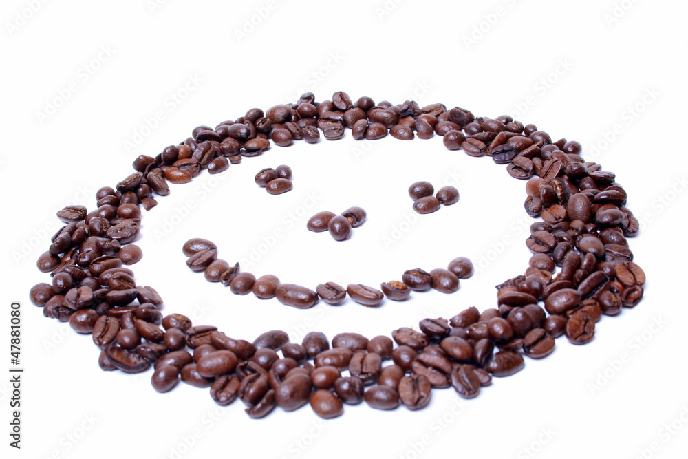 Smilie mit Kaffeebohnen
