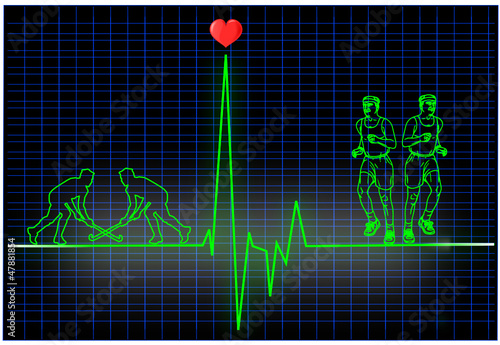 EKG mit Sportler