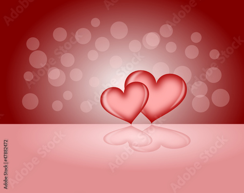Valentinsgruß mit Herzen
