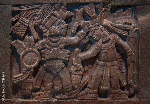 Ancient Mayan stone carving