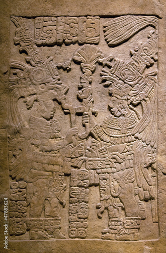 Ancient Mayan stone carving